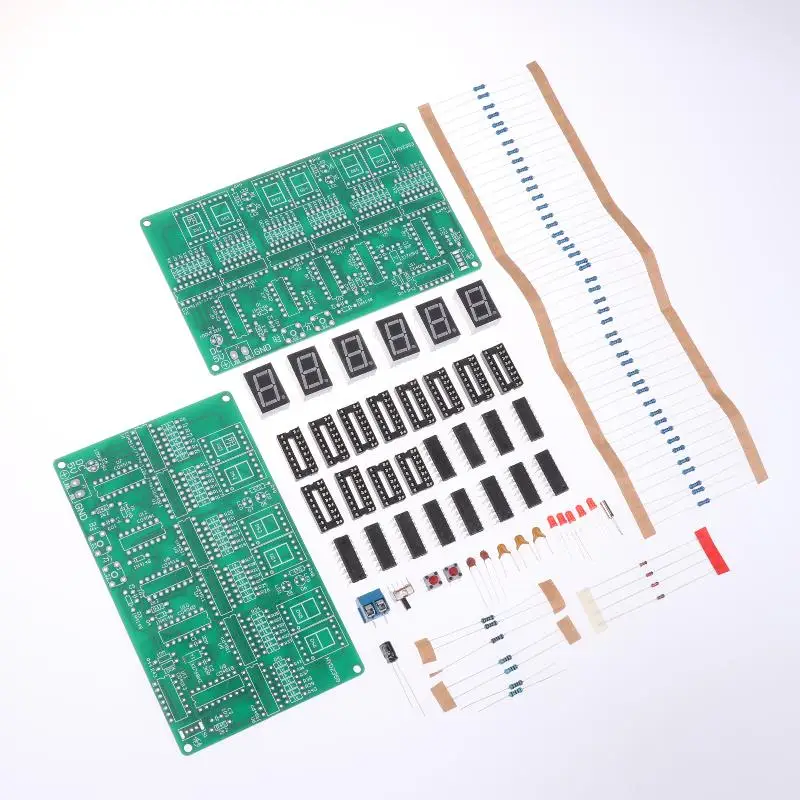 DIY Alarm Clock Soldering Practice Kit 6 Digits DIY Clock Kit Auto Display Time For Students And Diyers