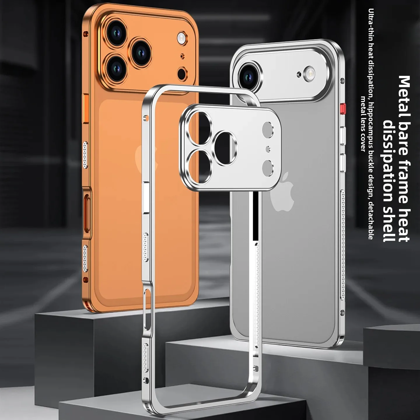 Original Telefon Farbe Aluminium Legierung Rahmen Telefon Fall Für IPhone 17 Pro Max 17 Air 17 Pro Metall Wärmeableitung stoßfest Abdeckung