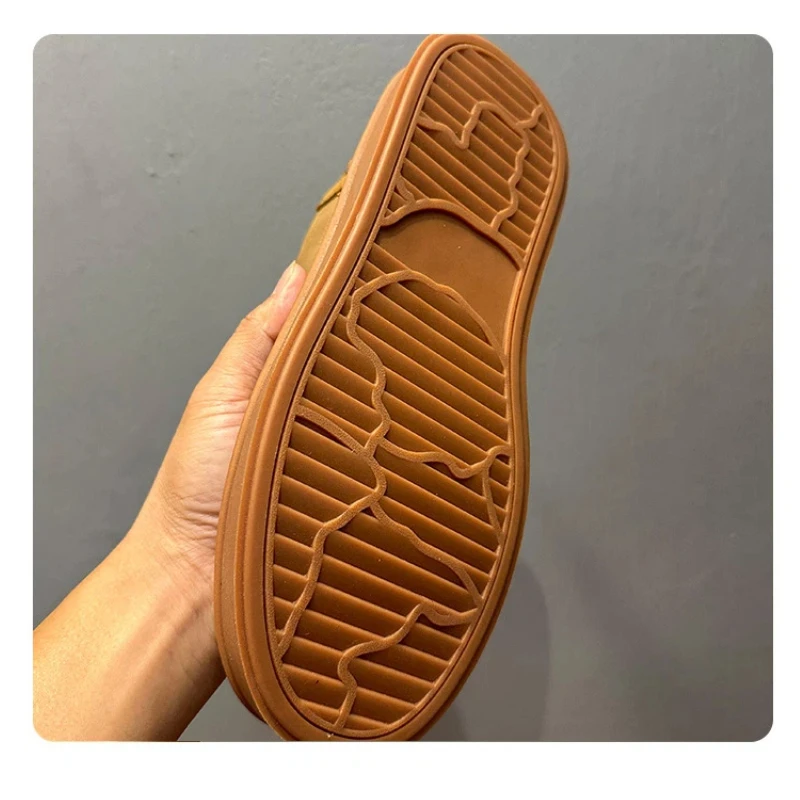 أحذية تشيلسي من جلد نوبوك للرجال لخريف وشتاء، أحذية كلاسيكية بريطانية عالية الجودة للكاحل بنعل مكتنز وبوت كاجوال ناعم غير قابل للانزلاق #5