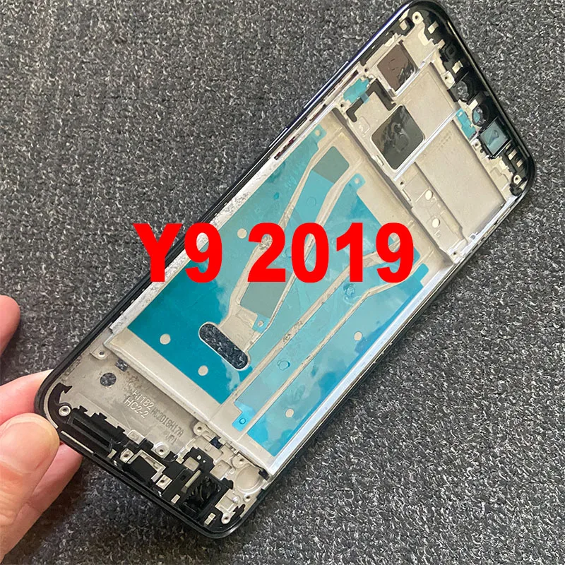 Carcasa para Huawei Y9 Prime 2019, Marco medio, bisel frontal, carcasa trasera, placa media, colocación roja