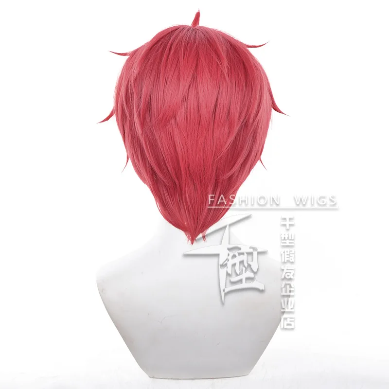 DAN DA DAN Jin Enjoji Cosplay Wigs Short 30cm Synthetic Hair Jiji Enjoji Dandadan Wig Halloween Christmas Party +Wig Cap