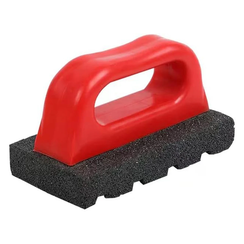 ABNQ Masonry Rubbing Brick, Fluted Rub Bricks, 20 Grit, Plastic Handle