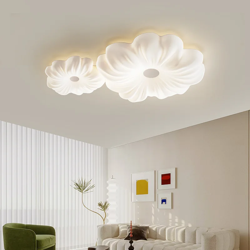 LED Ceiling Lights Full spectrum cream style flower eye protection ceiling lamp living room headlight bedroom lighting fixtures