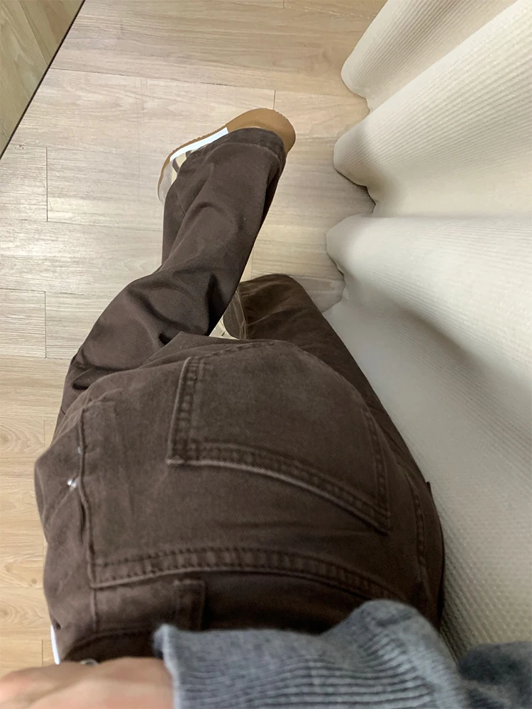 بنطلون جينز نسائي مقاس كبير بتصميم كلاسيكي واسع الأرجل، قطع مستقيم، مناسب لفصلي الخريف والشتاء، يبرز الجسم بشكل مثالي، بنطلون...