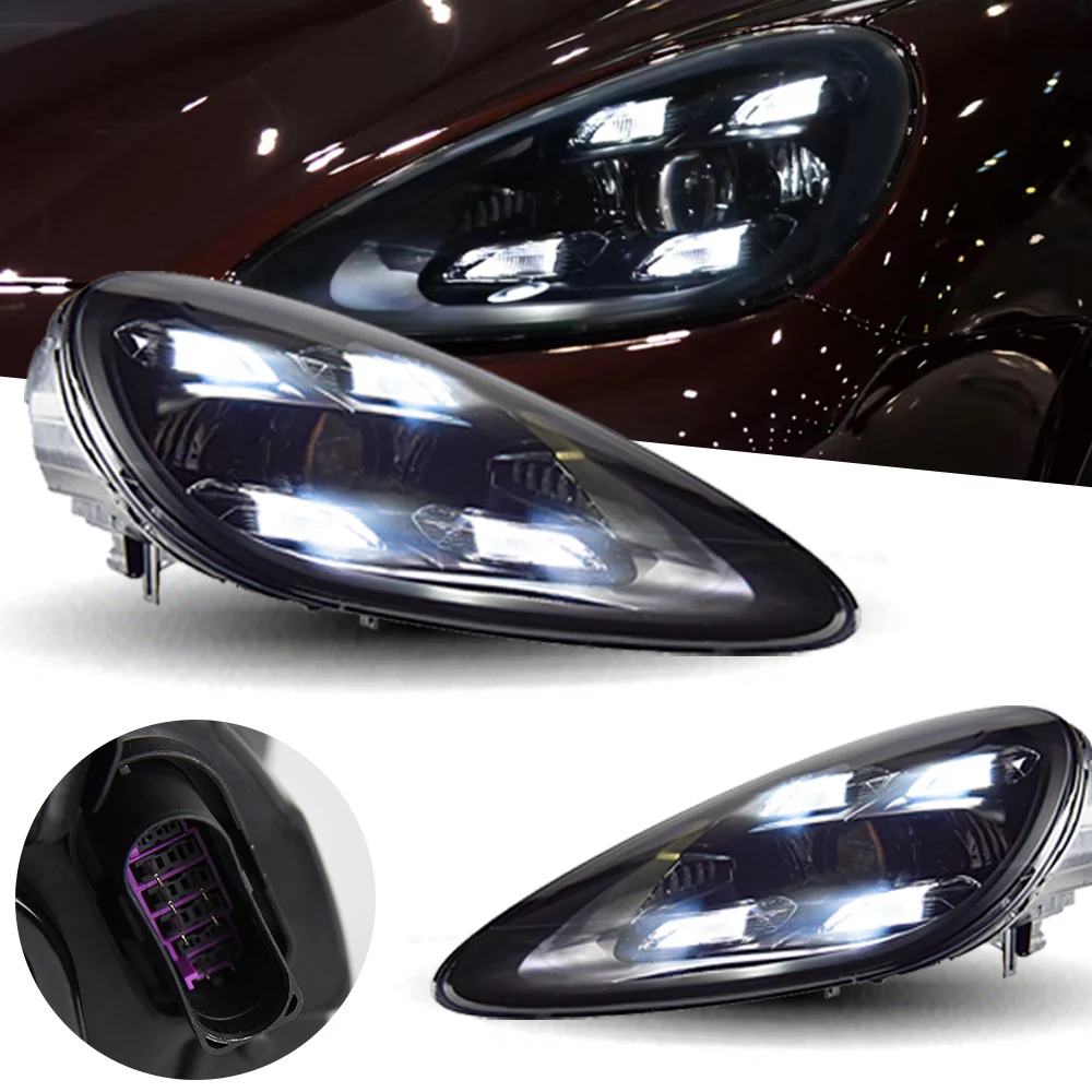 Headlights For Porsche Cayenne LED 2011-2018 Macan Front Head Lamp Car Styling Front DRL Signal Projector Lens Auto Accessories