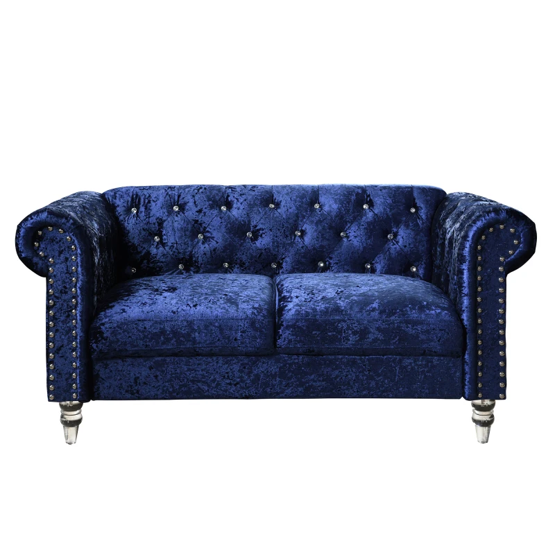 

Anina Blue Velvet Loveseat