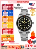 San Martin nuevo 40mm BB58 Retro Reloj de buceo de lujo NH35 relojes mecánicos automáticos para hombres zafiro luminoso 20Bar Reloj SN0008