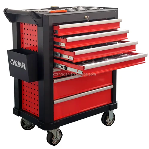 공장 맞춤형 서랍 보관 캐비닛, 금속 작업장 도구 캐비닛, 바퀴 달린 가슴, 자동차 수리 도구, 7 개 