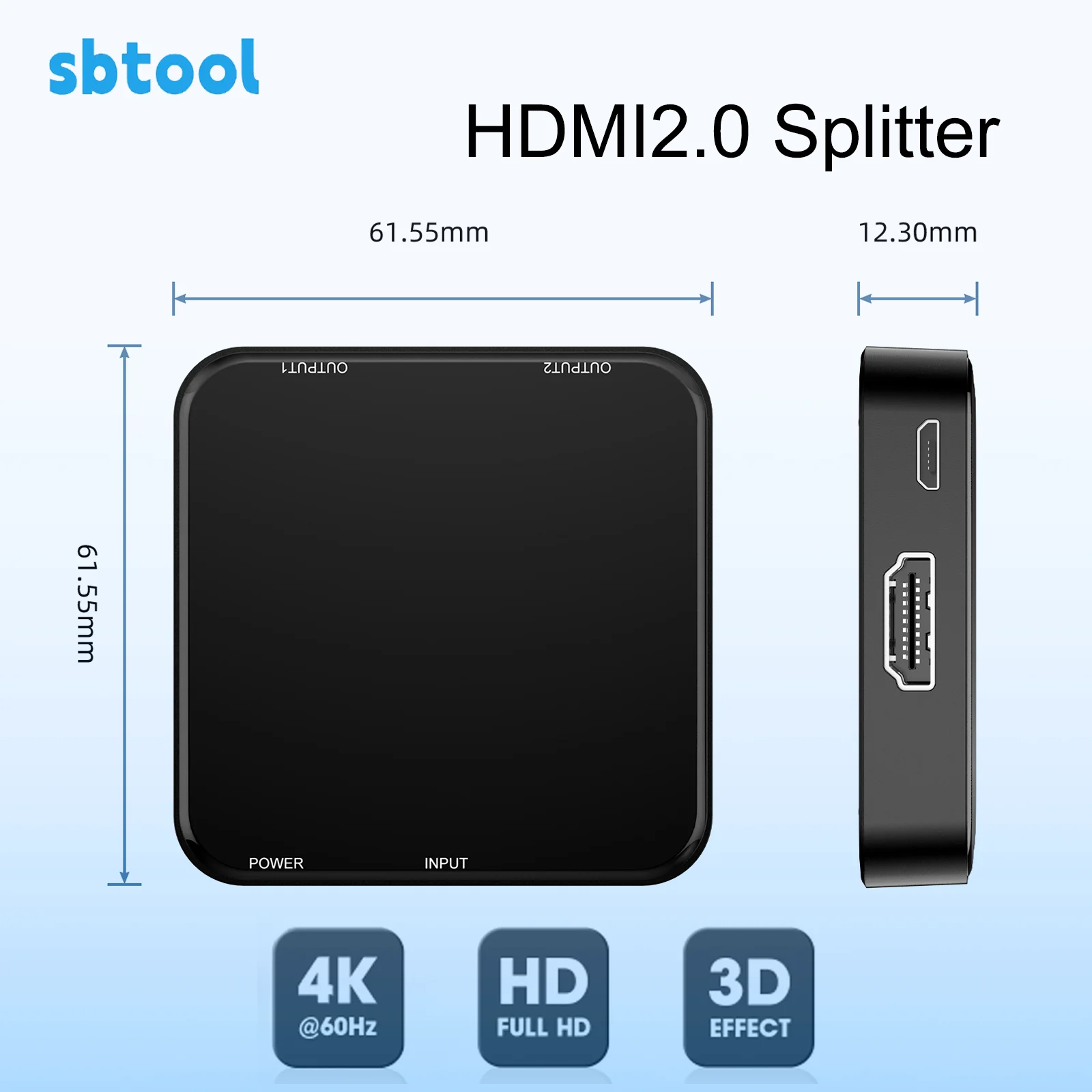 

Wholesale 4K*2K 1X2 hdmi Spliter 1 in 2 Out hdmi Splitter for Dual Monitors for DVD PS3 HDTV hdmi Splitter