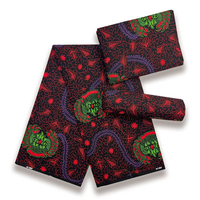 شمع أنقرة شمع 6 ياردات أفريقي 100% قطن أحدث قماش مطبوع شمع أفريقي مضمون حقيقي قماش حقيقي لفستان الحفلات #6