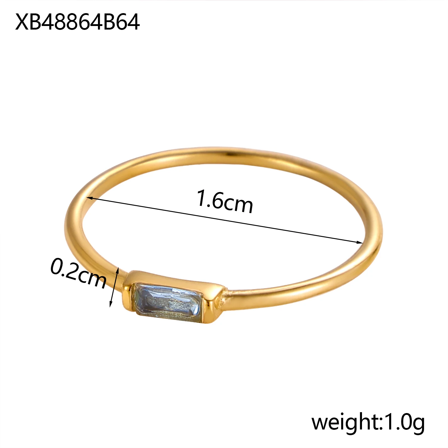 CARLIDANA Stapelbarer Einfacher Quadratischer Bunter 12 Geburtsstein-Zirkonring Silberfarbener Edelstahlschmuck für Frauen Geschenk – Detail 5