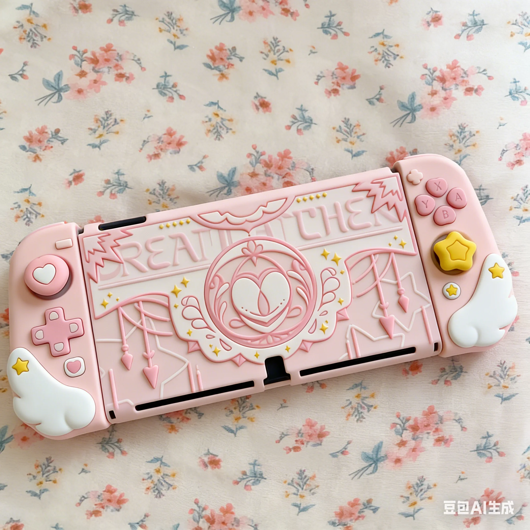 

Силиконовый чехол Cute Star Wing Story для Switch 2 – Ударопрочный защитный чехол для девочек, полностью закрывающий устройство