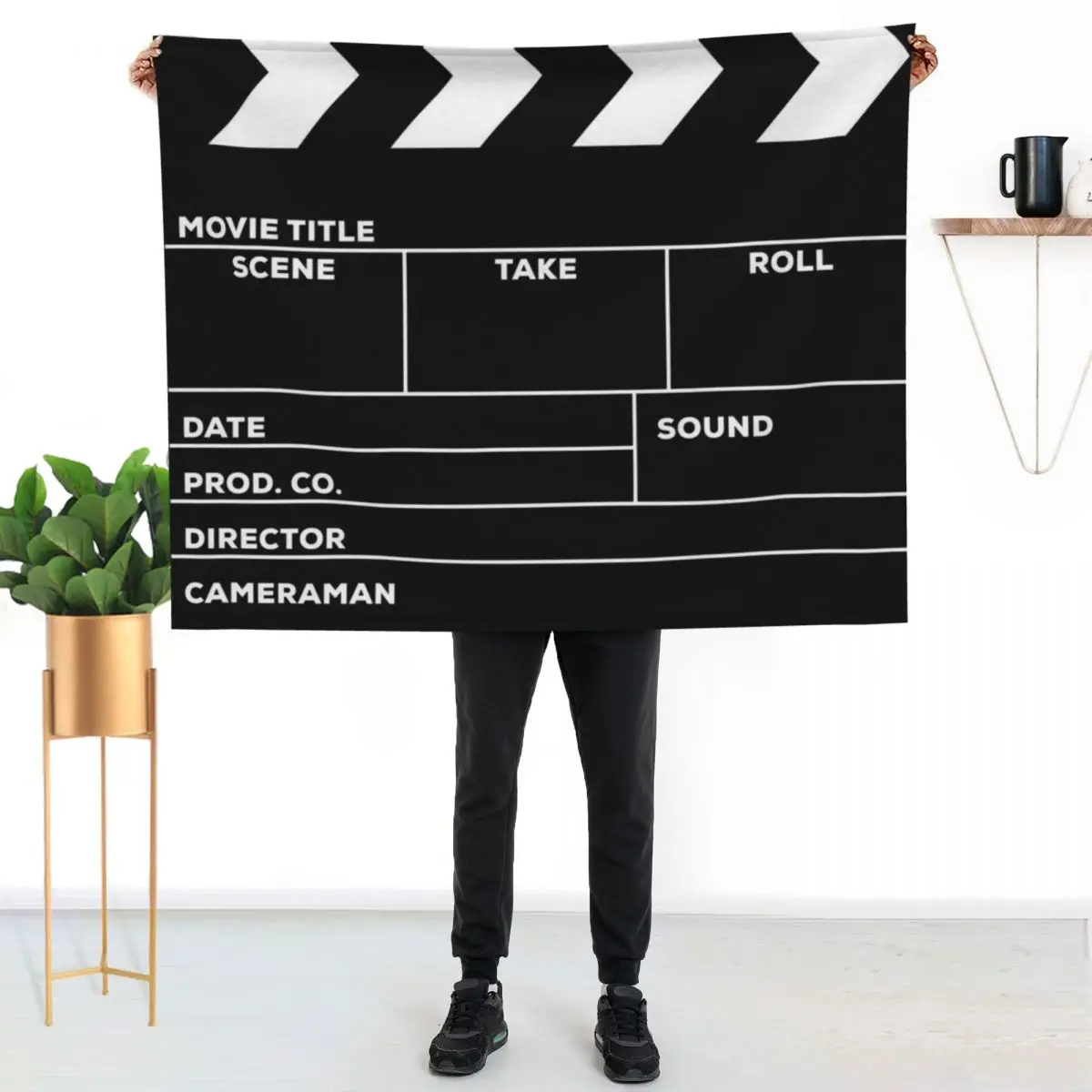 Movies Director Filmmaker Movie Slate Film Slate Clapperboard Throw Blanket for winter Softest Beach warm for winter Blankets