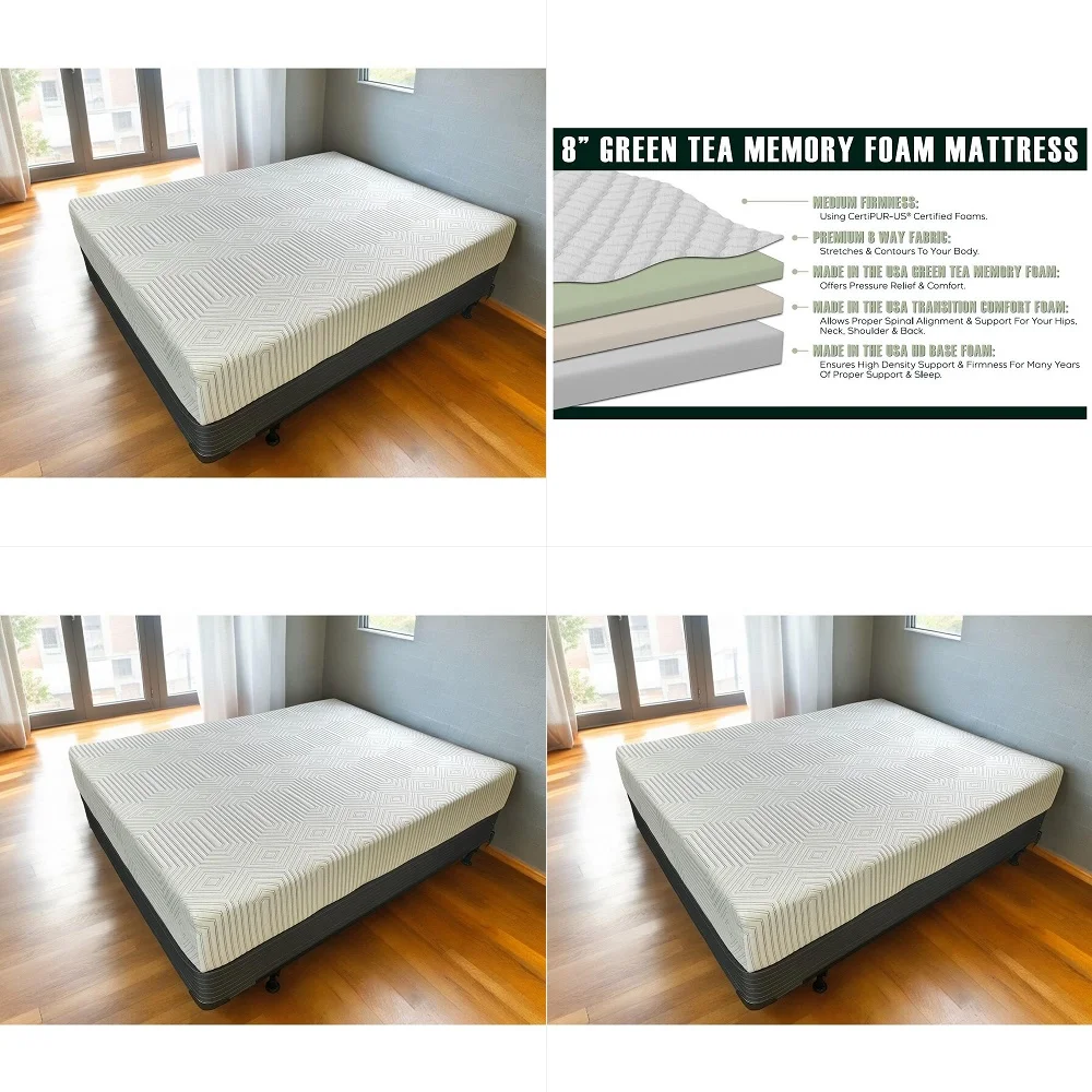 

Size Mattress, Memory Foam 14 Inch Mattress in a Box, Fiberglass Free, CertiPURUS Certified Safe Foams amp Fabric, Individual P