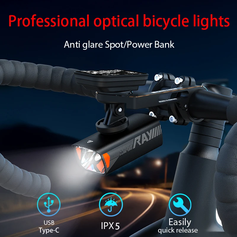 

X6pro The high beam lights perform extremelExtrWith Anti-glare Cutoff Lines LED Bicycle Light USB Rechargeable Front Bike Light,