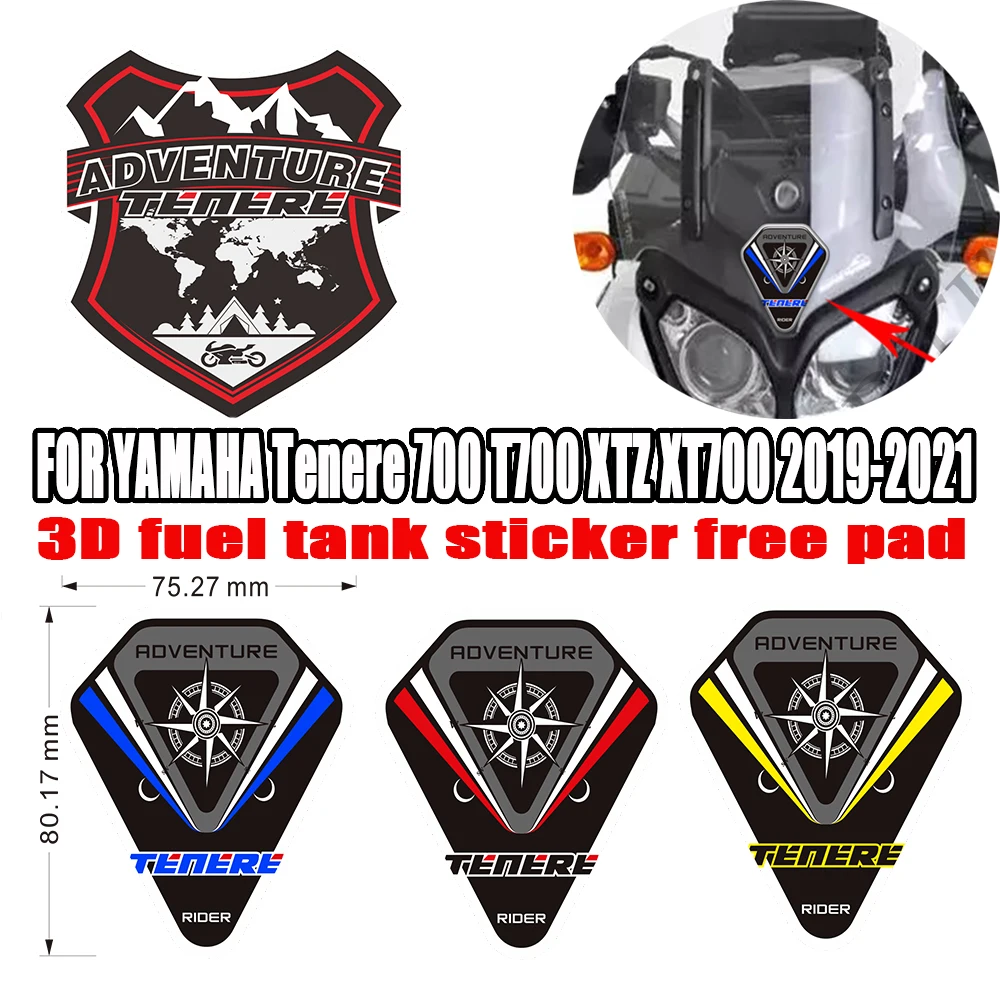 2019 2020 2021 FOR YAMAHA Tenere 700 T700 XTZ XT700 Stickers Tank Pad Protector Trunk Luggage Cases Emblem Badge Logo