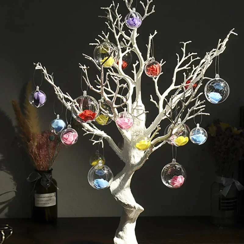 White artificial tree, wishing tree, desktop window ornaments, shopping mall decorations, scene layout