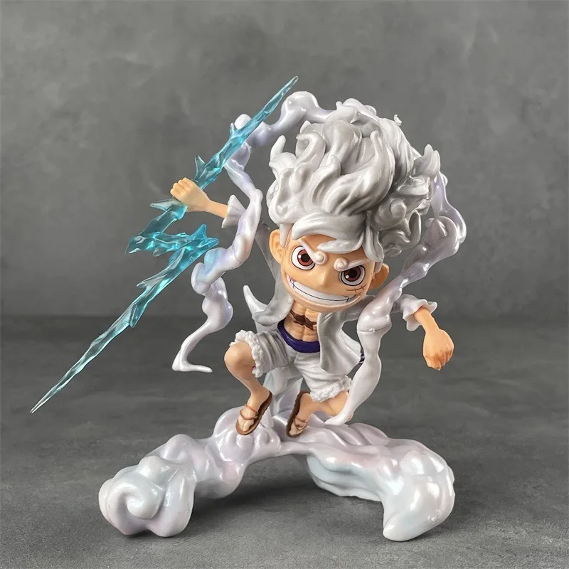 

New One Piece figurine - Q-sized model of Monkey D. Luffy, Zoro and Sanji in white robes - decorative tabletop item for gifts