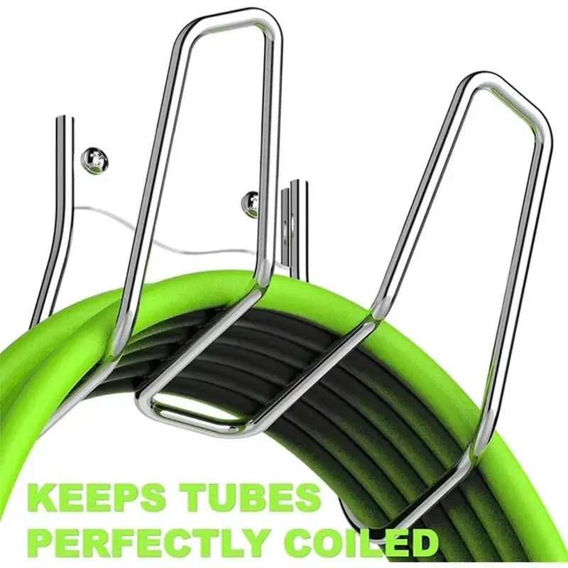 1pcs Wall Mounted Garden Irrigation Hose Pipe Hanger Metal Rack Tap Watering Hose Organizer Storage Holder Pipe Winding Frame