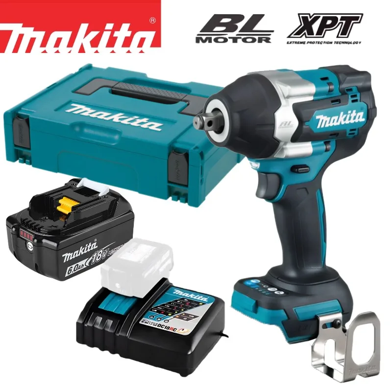 

Makita DTW700 Аккумуляторный ударный гайковерт 18 В Бесщеточный двигатель 700 Нм Электрический ключ с переменной скоростью Высокая эфирность Прочный️,aaa