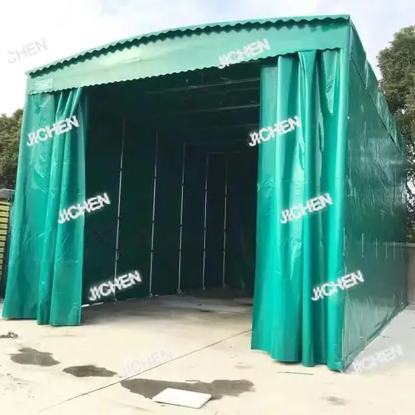 

Luxury garage outdoor folding large canopy mobile folding pull push car awning tent