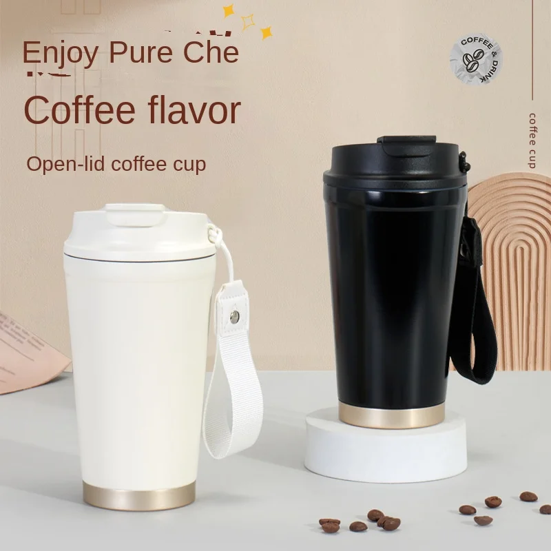 

316Stainless Steel Coffee Thermos Cup Outdoor Portable Vehicle-Mounted Heat and Cold Insulation Water Cup Carry-on Cup