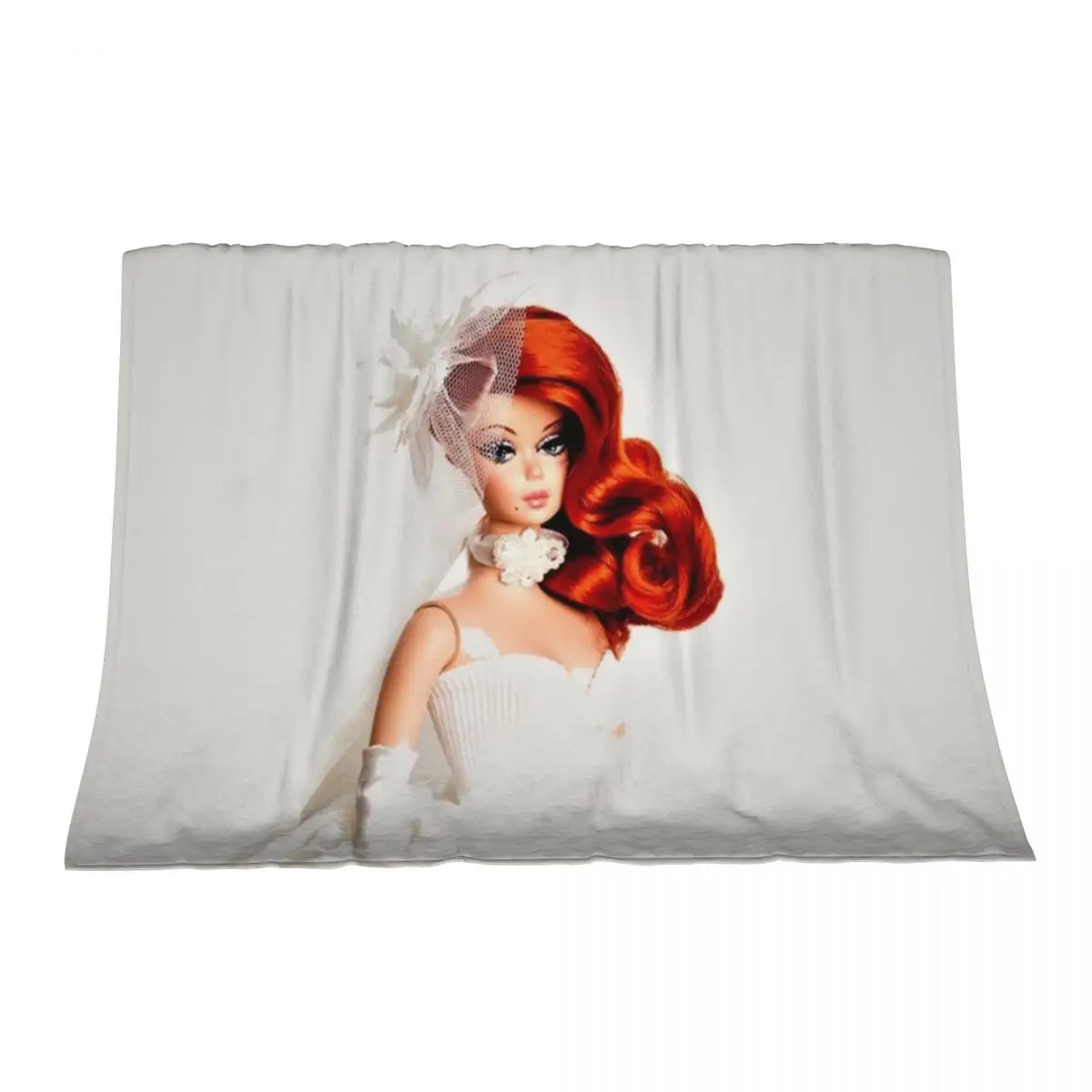 

red head cosplay vintage retro doll wedding gown printkwai doll print mask print poster Throw Blanket Winter beds Thins Blankets