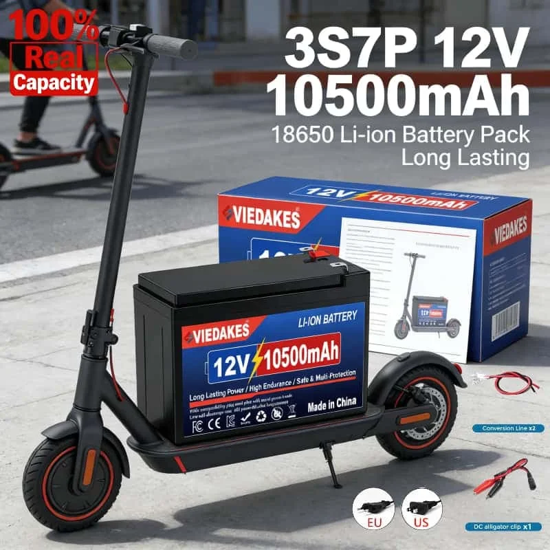 

100% Real Capacity 12V 10500mAh Lithium Battery Rechargeable Mini LiFePO4 Pack for Scooter Camping