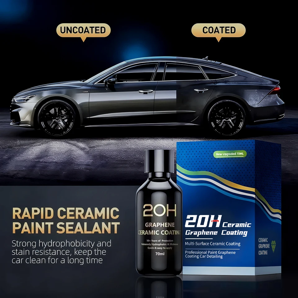 Revestimiento cerámico de grafeno 20H/12H con tecnología de pista UV y autorreparable Profesionales de detalles de automóviles Más de 10 años de protección
