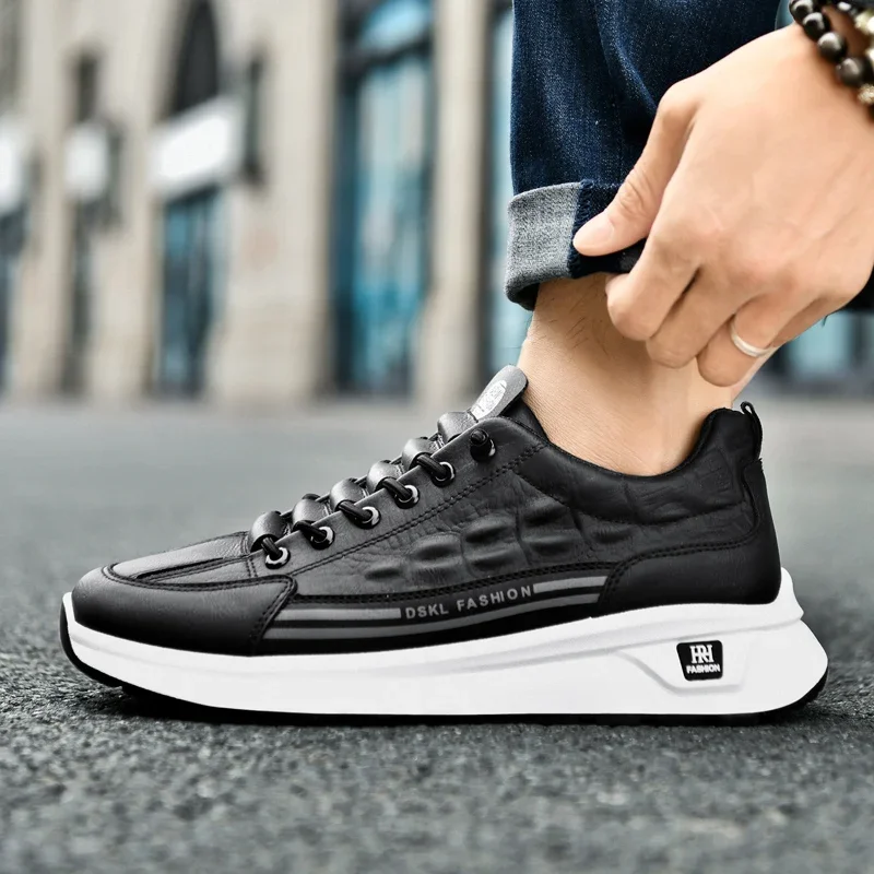 

Мужская обувь, осенне-зимняя новая повседневная универсальная модная спортивная обувь на мягкой толстой подошве, увеличивающая рост