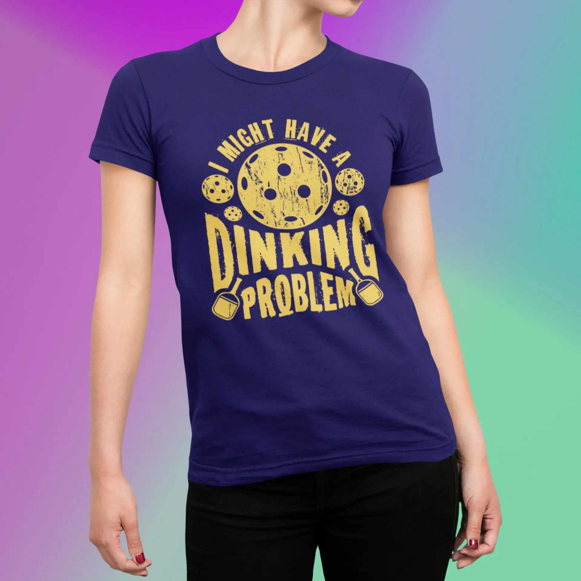 Dinking Problem Funny Pickleball T Shirt Paddle s Designs Sports for Men and Women TH1039