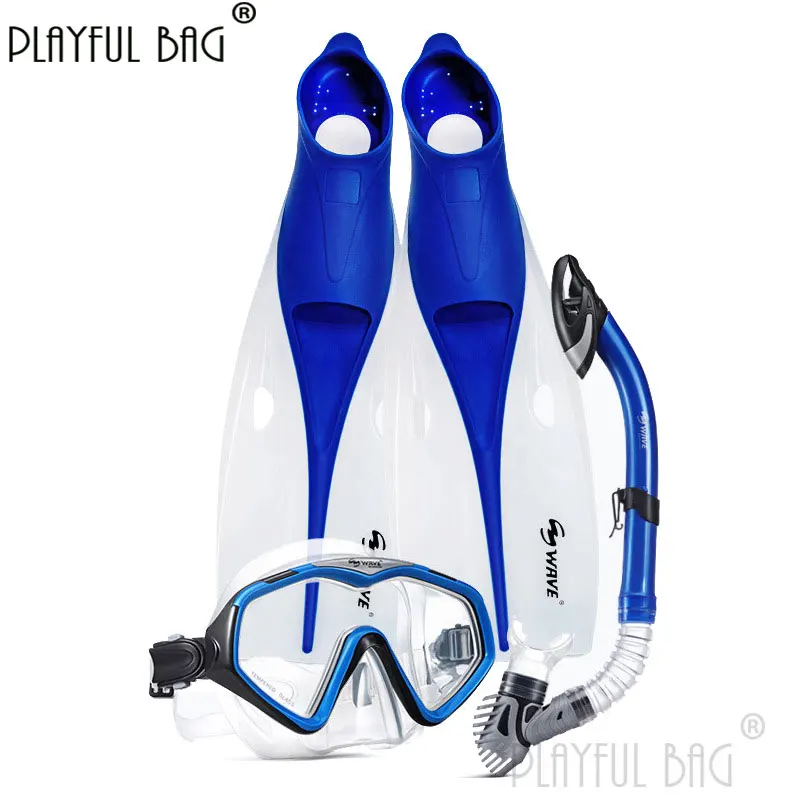 

Diving 3-piece set Snorkeling Fins Semi-dry breathing tube Diving Flippers Adjustable goggles Snorkeling sport equipment E165