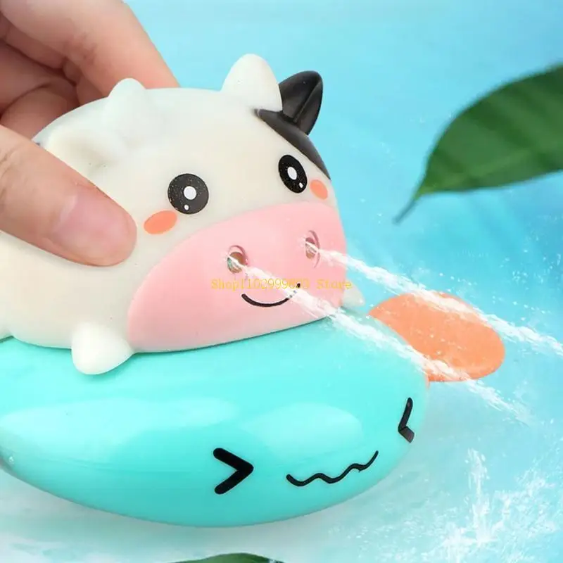 

Bath Toy Baby Bath Educational Bathroom Playing Swimming Toy Cow Touches Smoothly Bath Shower for Infant 0-3 Years J0MF