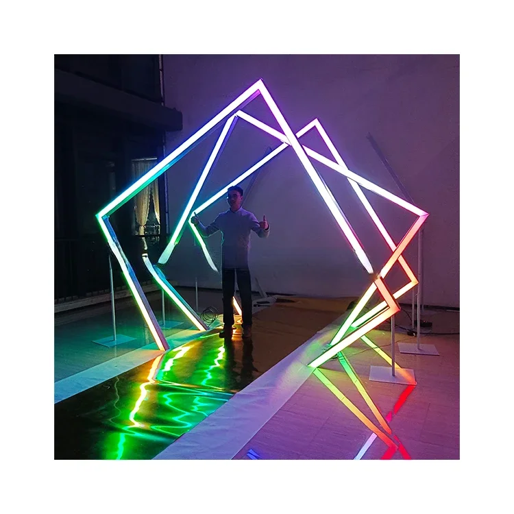 D-067 Light Emitting Diode Large Wedding Background Event Creative Wedding Decoration Background Frame