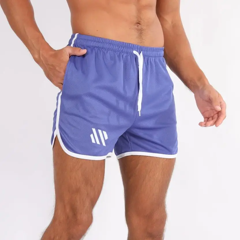 New Running Mesh Fitness Sport Men's Quick Drying Shorts Casual Breathable Training Tight Squat Three-Quarter Pants Summer