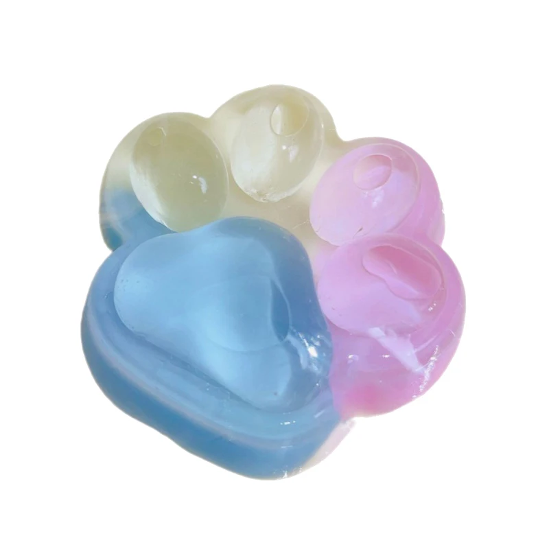 Garra de gato arco-íris de três cores de alto valor, brinquedo de descompressão, saco pegajoso e lama, artefato de descompressão