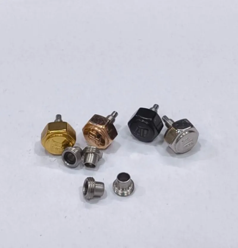 6.8mm Dia Watch Lock Screw Crown, 2.2mm Exposed 3.5mm Head Tube Replacement Handle for AP Male Watch Case