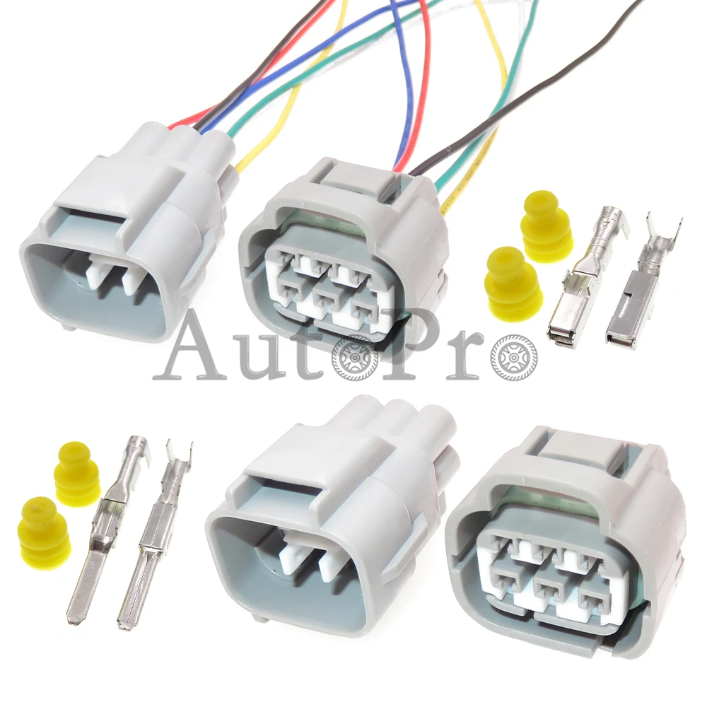 1 Set 6 Hole 90980-10988 7282-7064-40 7283-7064-40 Car Accelerator Throttle Pedal Socket AC Assembly Headlight Plug For Toyota