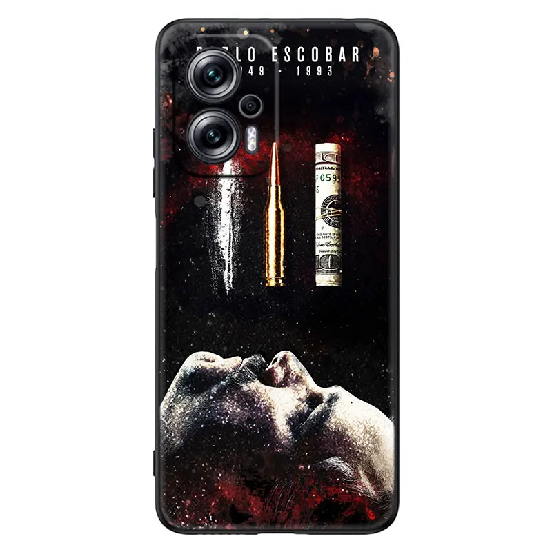 Narcos TV Series Pablo Escobar Black Phone Case For Xiaomi Mi POCO X4 X3 NFC X2 F4 F3 GT 5G C3 C31 C40 F1 M5 M5S M4 M3 M2 F2 Pro