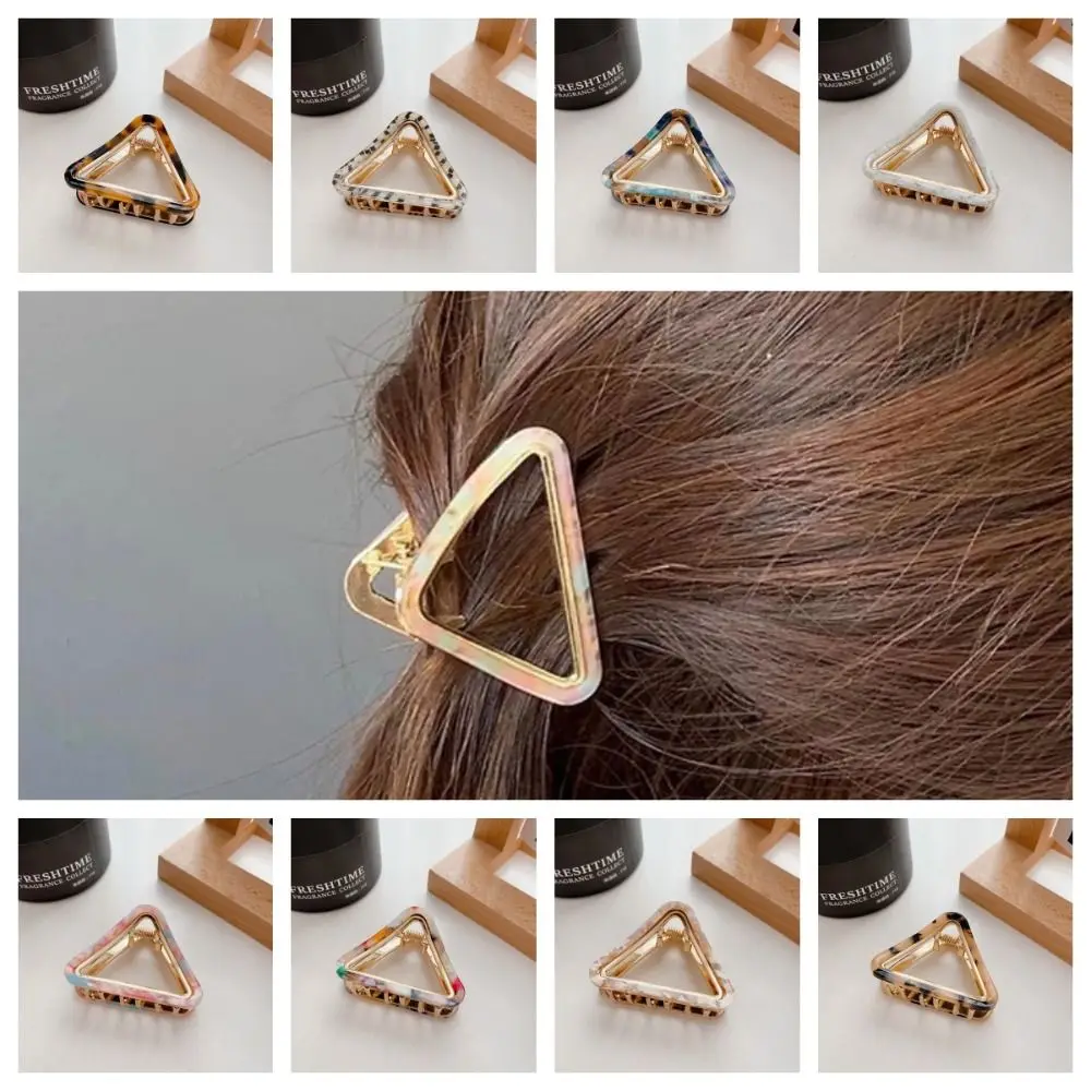 

Multicolor Acetic Acid Hair Claw Small Size Hair Clip Triangle Hair Crab Clip Hairpin Hair Accessories Geometry Shark Clip