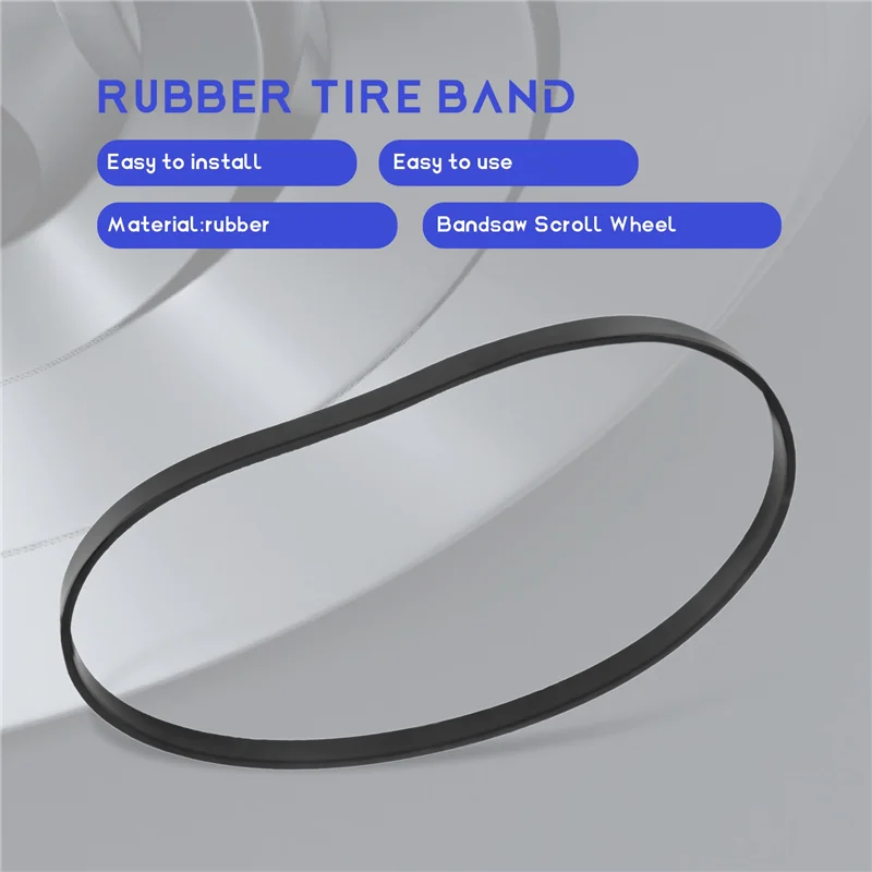 ETRT 2 قطع الفرقة المنشار المطاط الإطارات الفرقة قطع غيار النجارة لعجلة التمرير المنشار الفرقة 10 بوصة #5