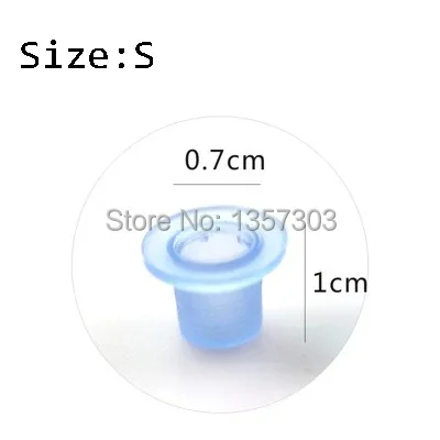 500pcs Blue Plastic Disposable Tattoo Ink Cups S/M Permanent Makeup Pigment Clear Holder Container Cap Cups Tattoo Accessories