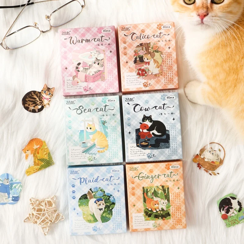 18box/lot Kawaii Cat Stickers Cute Scrapbooking DIY Diary Decorative Stationery Sticker Album Stick Label