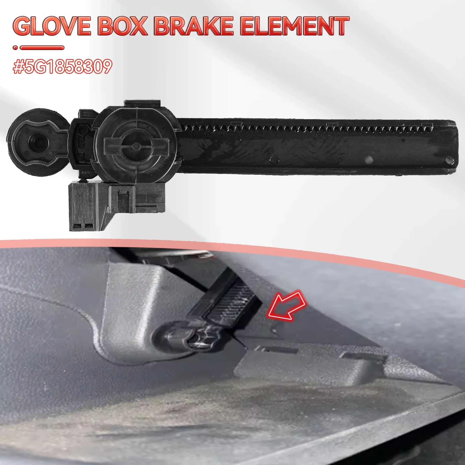 Car LHD Glove Box Damper Brake Element Fit For VW Golf 7 MK7 VII Passat B8 EGolf Touran Rabbit Arteon TRoc Skoda Kodiaq 5G185830