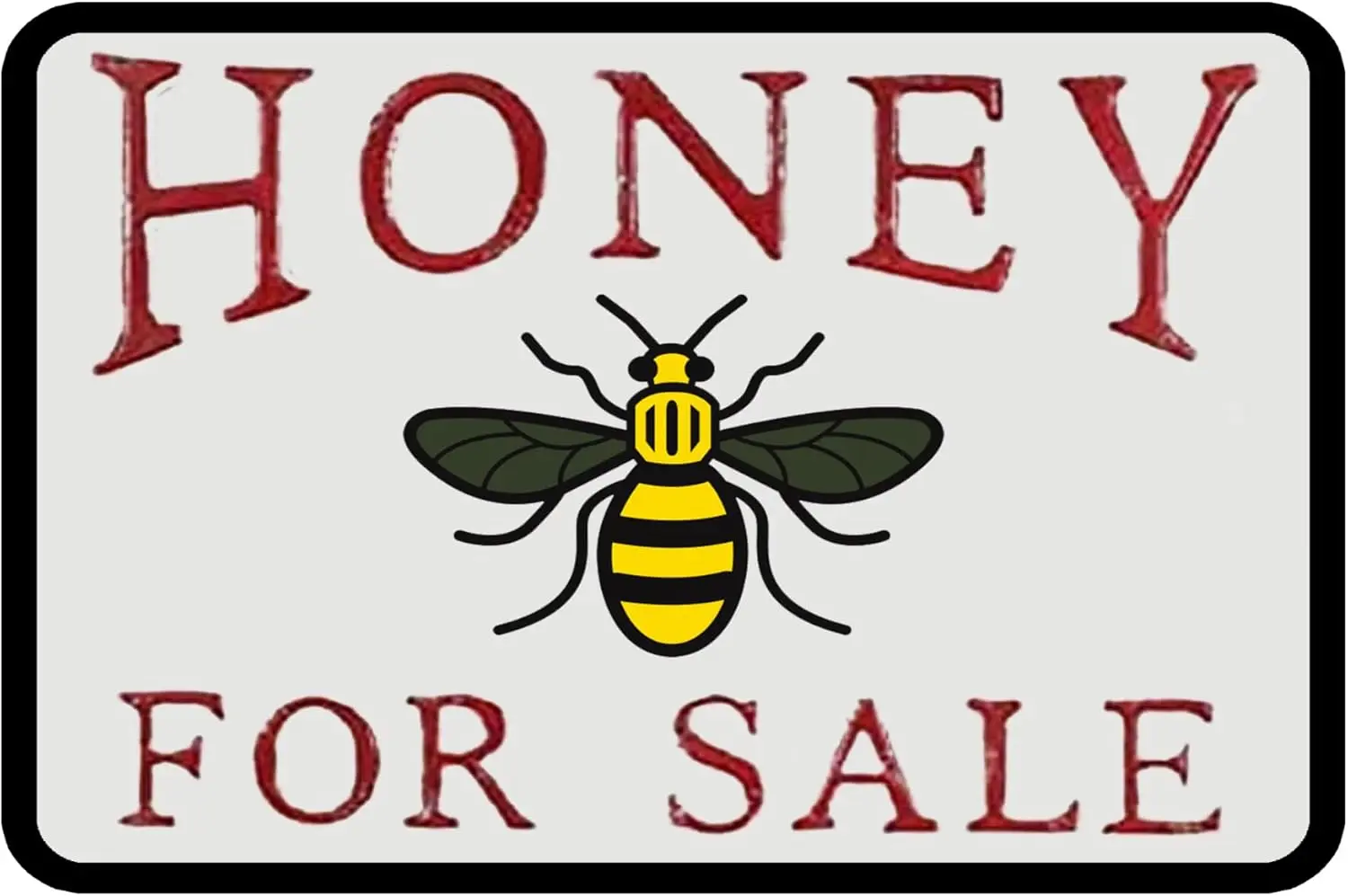 Funny Bee Tin Sign Honey For Metal Signs Wall Art Perfect Home Garden Farmer;S Market Decoration ,-aluminum
