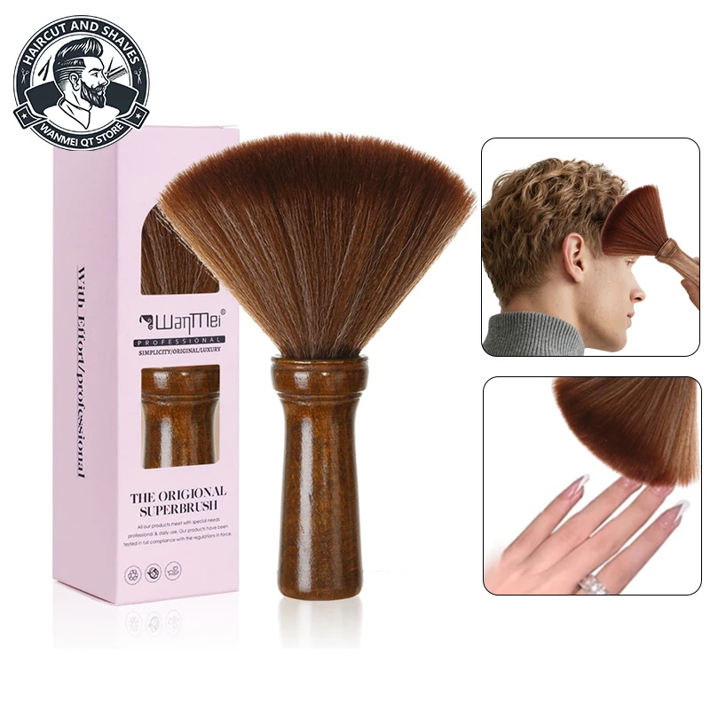 

WANMEI Soft Bristle Neck Duster, Gift Boxed,Works Well in Sweeping Facial Shaving&Your Make Up, Must-have in Barber Shop Salon