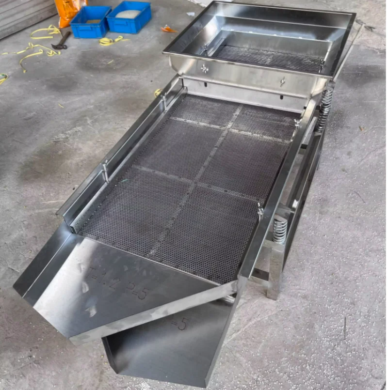 Double layer 60 * 150cm Food Vibrating screen vibrating screen, electric screen, stainless steel linear screen sorting machine,