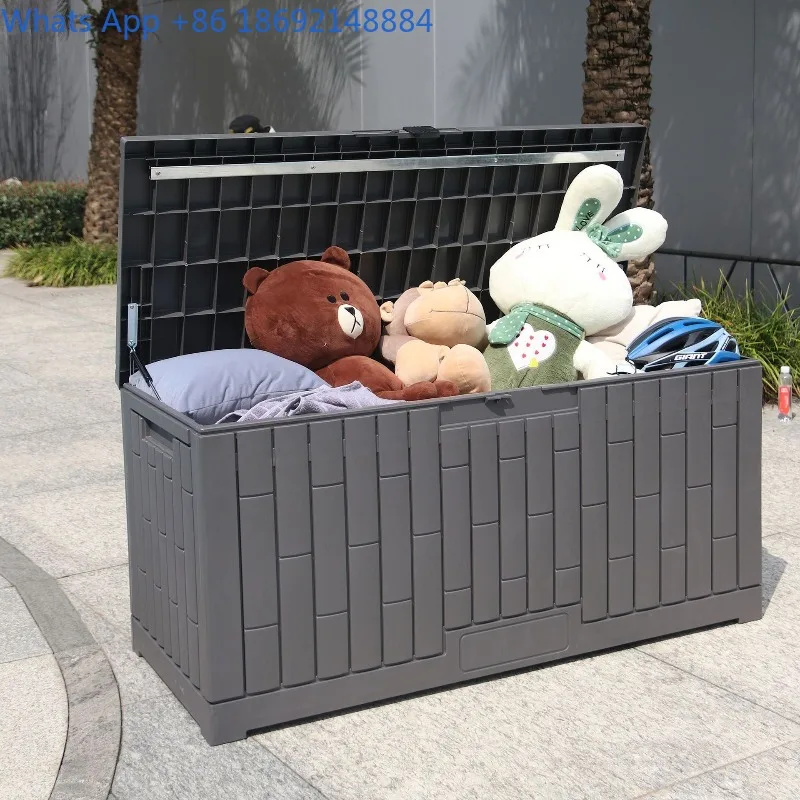 صندوق تخزين خارجي، خزانة تخزين حطام فناء الحديقة، مقاومة للغبار، متعددة الأغراض، صندوق تنظيم ذو سعة كبيرة