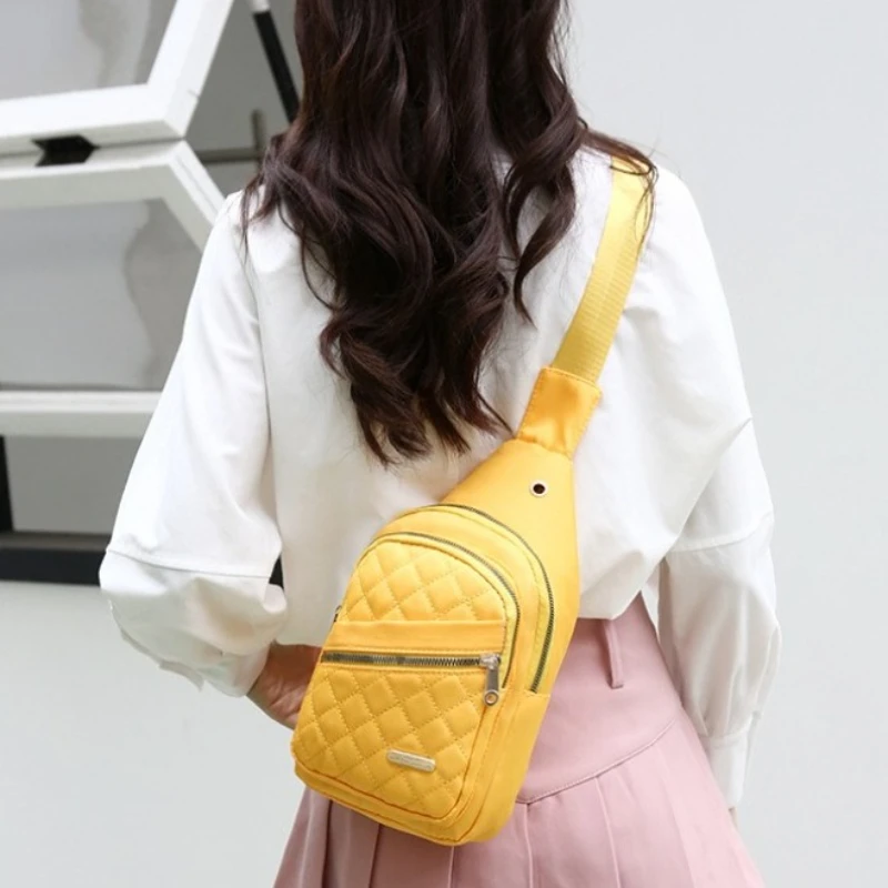 Neue Nylon-Stoff Damen-Brusttasche Modische Einzelschulter-Umhängetasche Große Kapazität Fahrrad-Gürteltasche – Detail 1