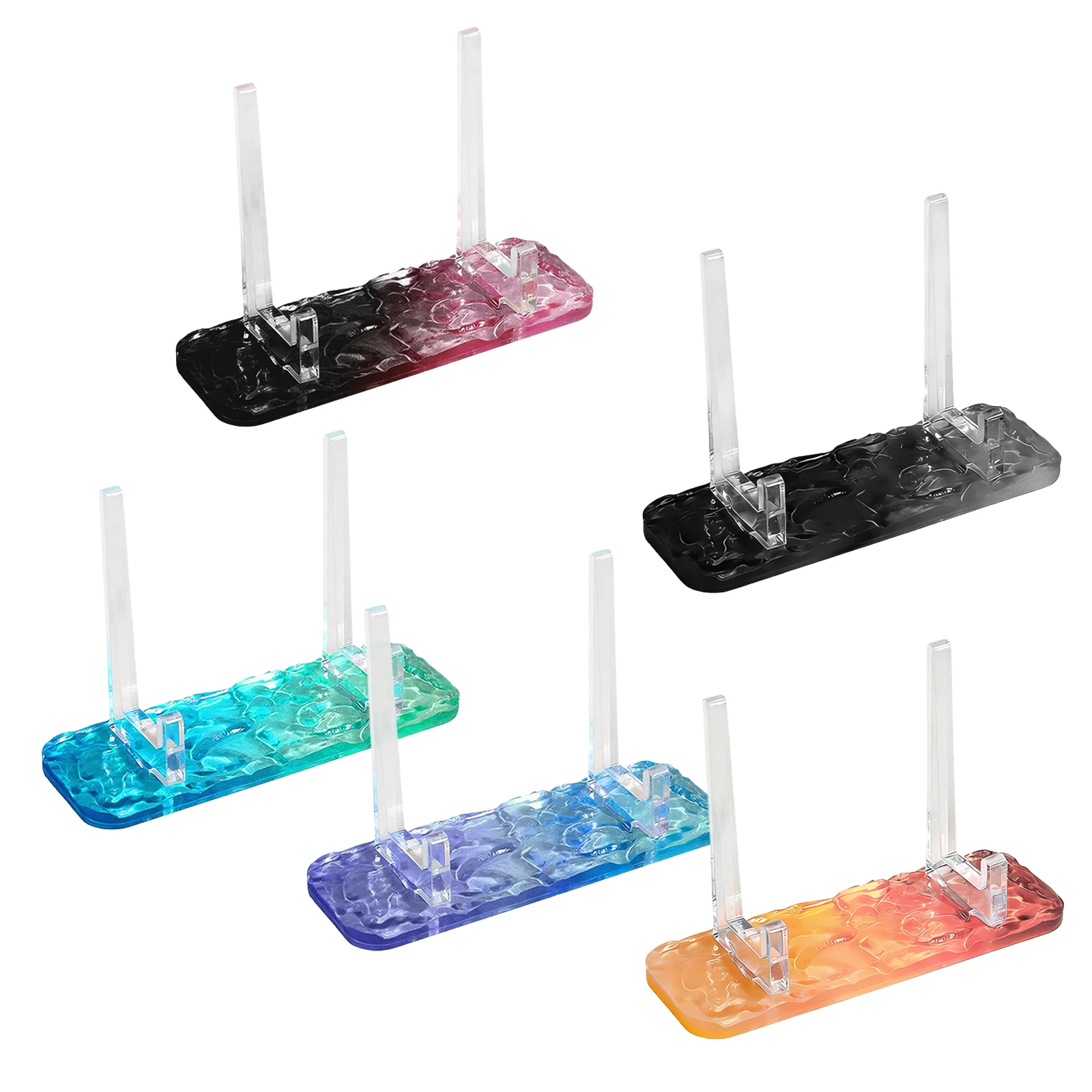 

New Clear Acrylic Display Easels Rack Beautiful Fashion Water Ripple Picture Frames Holder Plate Holder Stand Bracket Home Decor